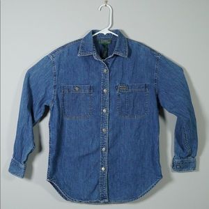 Vintage Lauren by Ralph Lauren Blue Denim Shirt
